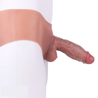 7.68in Wear Hollow Dildo Sleeve Pants Silicone Pants For Thicken Penis