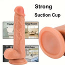 7.69in Lifelike Veins Hands-Free G-Spot Stimulation Dildo Anal Toy