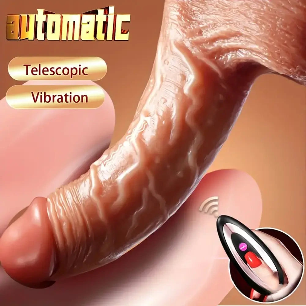 7.6in 8.66in Swing Vibrating Thrusting Big Silicone Soft Heated Dildo