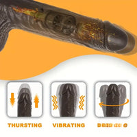 7.6in 8.66in Swing Vibrating Thrusting Big Silicone Soft Heated Dildo