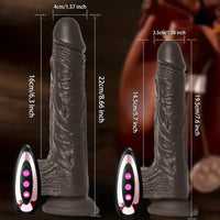 7.6in 8.66in Swing Vibrating Thrusting Big Silicone Soft Heated Dildo