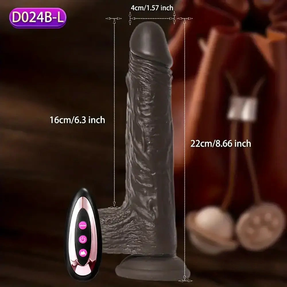 7.6in 8.66in Swing Vibrating Thrusting Big Silicone Soft Heated Dildo