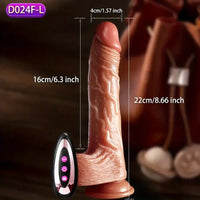 7.6in 8.66in Swing Vibrating Thrusting Big Silicone Soft Heated Dildo