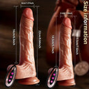 7.6in 8.66in Swing Vibrating Thrusting Big Silicone Soft Heated Dildo