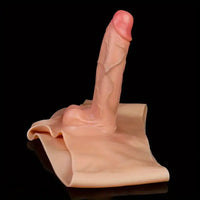 7.6in 9in Realistic Silicone Solid Penis Stretchable Foreskin Dildo Panty