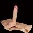 7.6in 9in Realistic Silicone Solid Penis Stretchable Foreskin Dildo Panty