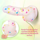 7.6in Colorful Jelly-Shaped Dildo Liquid Silicone Confetti soft Dildo