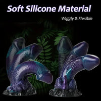 7.6in Dragon Fantasy Silicone Anal Monster Dildo With Tentacle Suction Cup