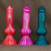 7.6in Flesh Feeling Dog Animal Makeup Dildo Multiple Colors Adult Toy