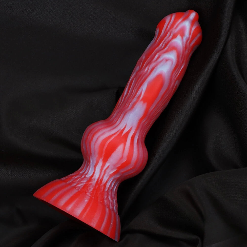 7.6in Flesh Feeling Dog Animal Makeup Dildo Multiple Colors Adult Toy