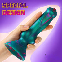 7.6in Flesh Feeling Dog Animal Makeup Dildo Multiple Colors Adult Toy