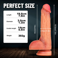 7.6in Flexible Realistic Dildo For Women G Spot Vagina Stimulator
