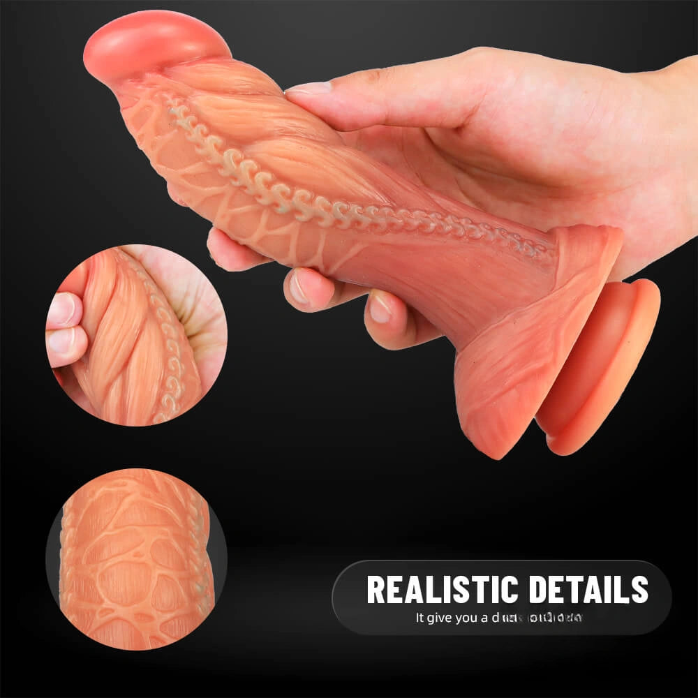 7.6in Flexible Silicone Penis Dong Dildo For Women Masturbation