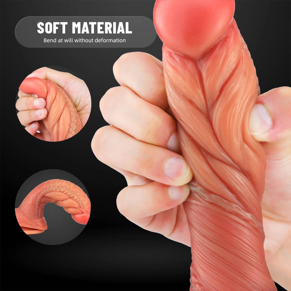 7.6in Flexible Silicone Penis Dong Dildo For Women Masturbation