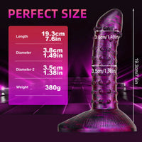 7.6in Flexible Women Masturbation Spiked Dildo For Clit Orgasm