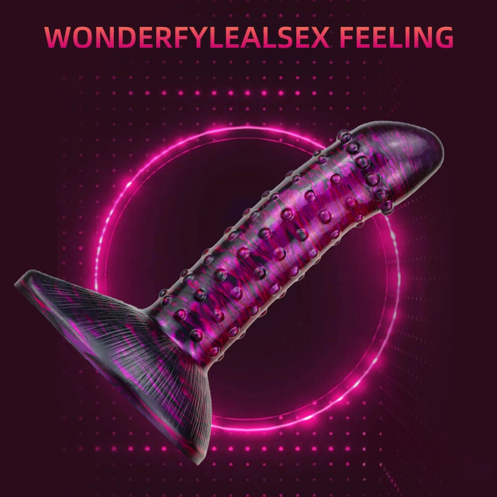 7.6in Flexible Women Masturbation Spiked Dildo For Clit Orgasm