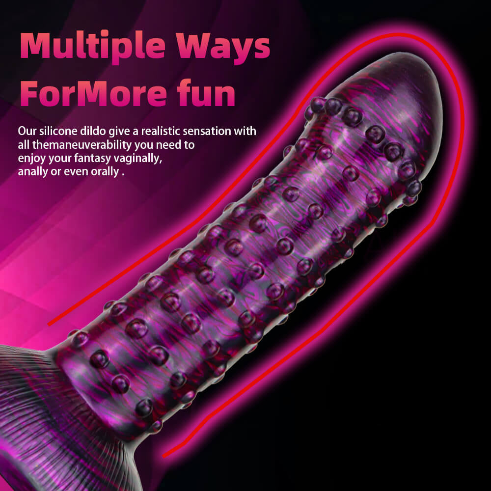 7.6in Flexible Women Masturbation Spiked Dildo For Clit Orgasm