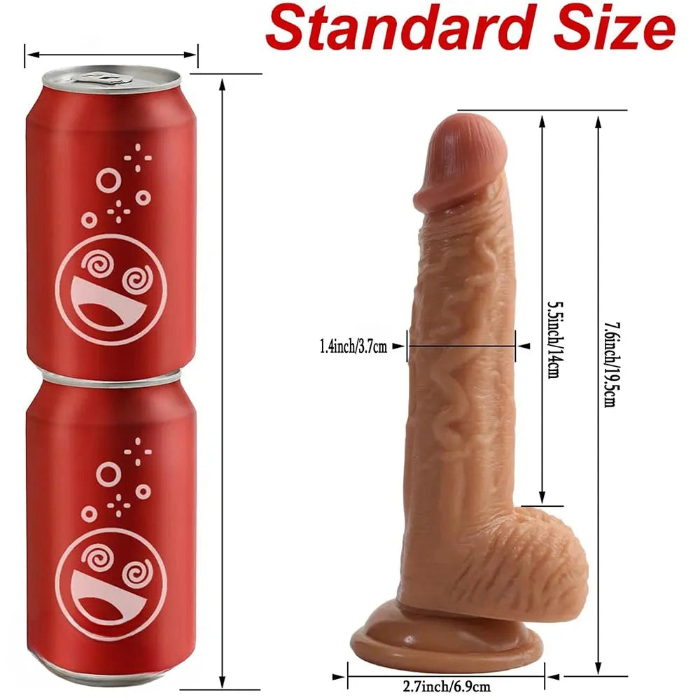 7.6in Realistic Dildo With Suction Cup Penis Sex Toy For Women Men