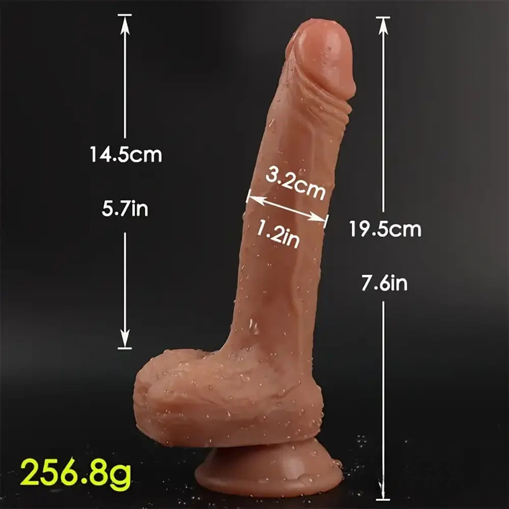 7.6in Realistic Silicone Soft Dildo Sex Toy Perfect For Masturbation