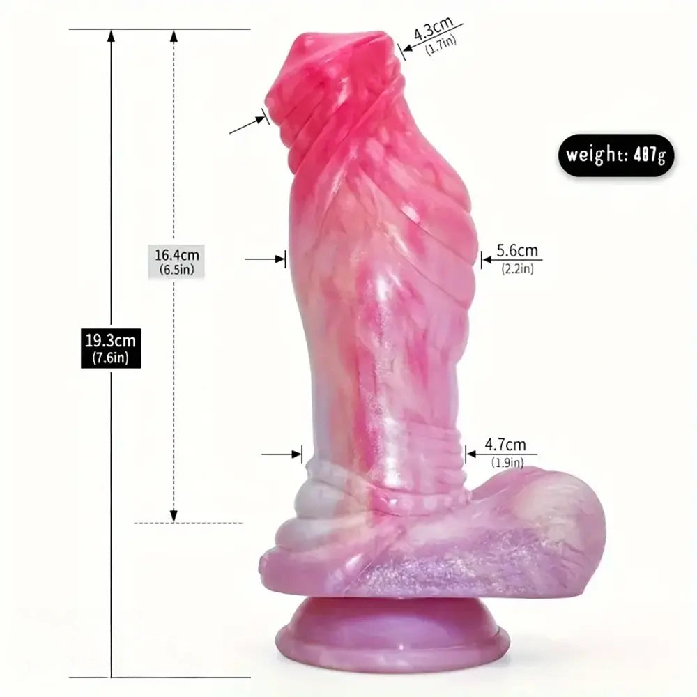 7.6in Soft Silicone Fantasy Monster Dildo For Prostate Vagina Pleasure