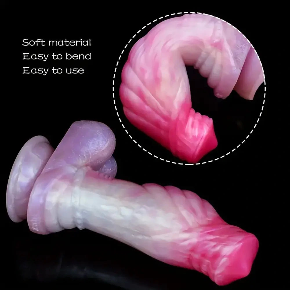 7.6in Soft Silicone Fantasy Monster Dildo For Prostate Vagina Pleasure