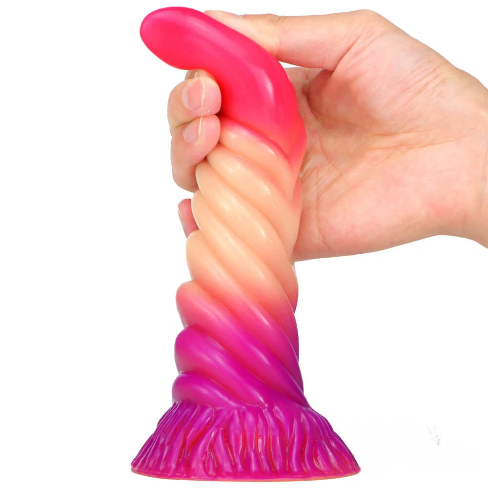 7.6in Spiral Snake Odd Fantasy Dildo For Adult Women Men Orgasm