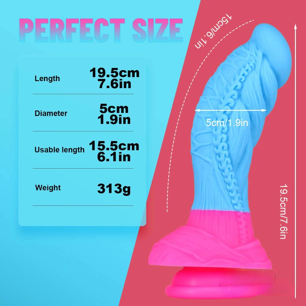 7.6in Top Quality Silicone Makeup Dildo For Anus Vagina Massage