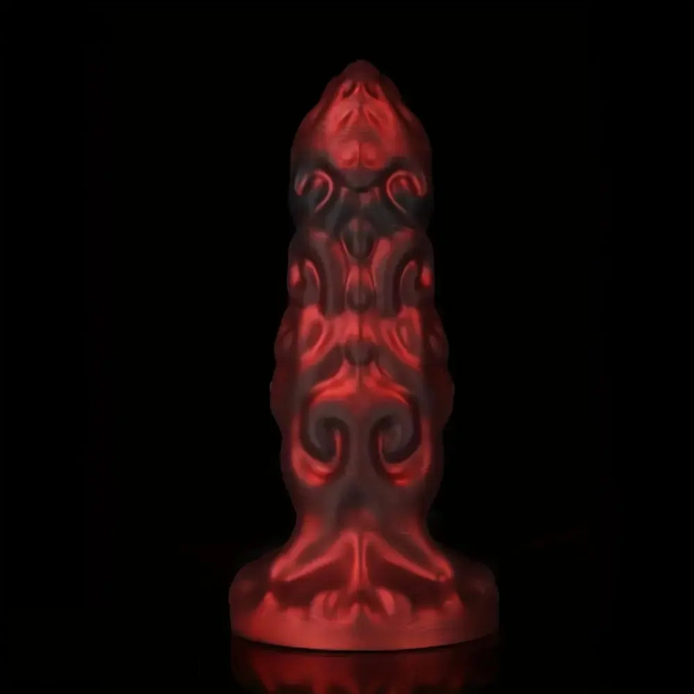 7.71in 8.89in 10.03in High End Dark Red Monster Fantasy Soft Silicone Dildo