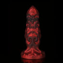 7.71in 8.89in 10.03in High End Dark Red Monster Fantasy Soft Silicone Dildo