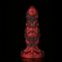 7.71in 8.89in 10.03in High End Dark Red Monster Fantasy Soft Silicone Dildo