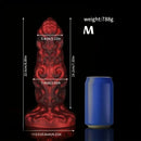 7.71in 8.89in 10.03in High End Dark Red Monster Fantasy Soft Silicone Dildo