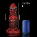 7.71in 8.89in 10.03in High End Dark Red Monster Fantasy Soft Silicone Dildo