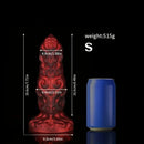 7.71in 8.89in 10.03in High End Dark Red Monster Fantasy Soft Silicone Dildo