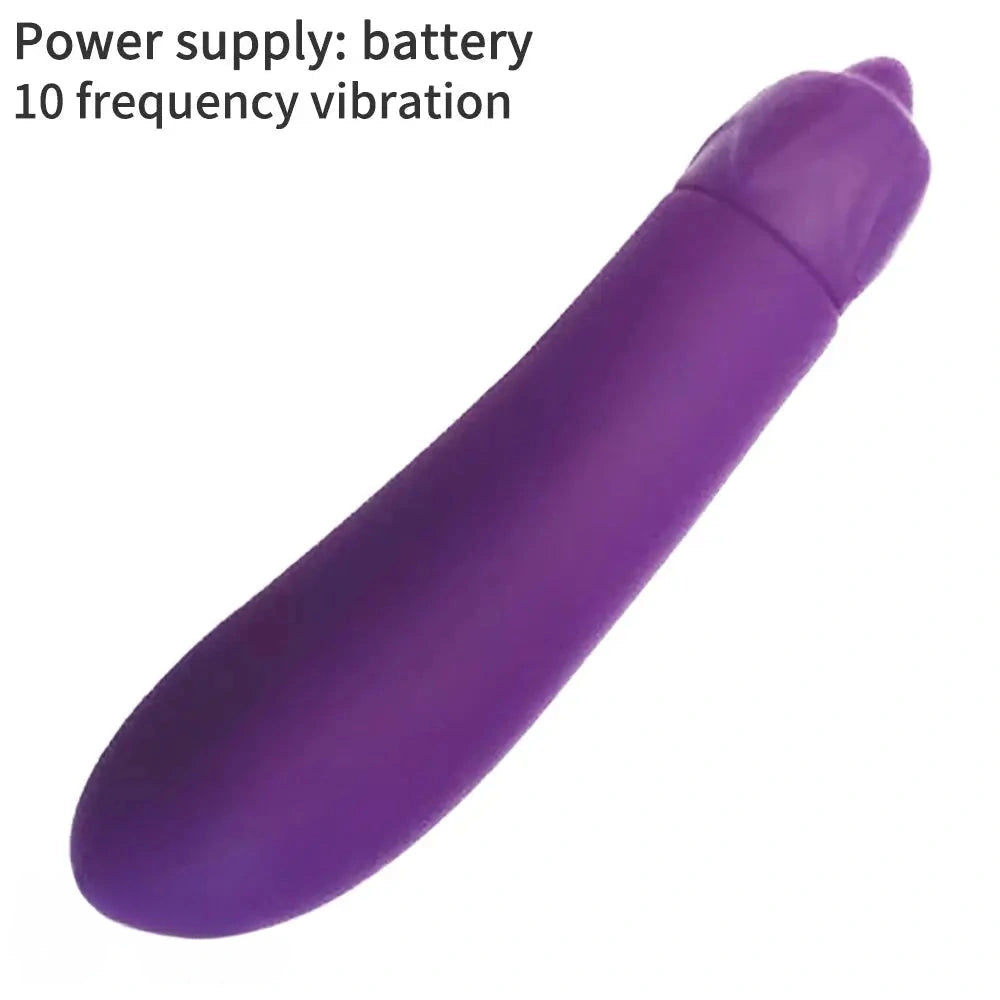 7.72in Eggplant G Spot Vibrator 7 Vibrating Modes Automatic Dildo
