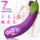 7.72in Eggplant G Spot Vibrator 7 Vibrating Modes Automatic Dildo
