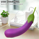 7.72in Eggplant G Spot Vibrator 7 Vibrating Modes Automatic Dildo