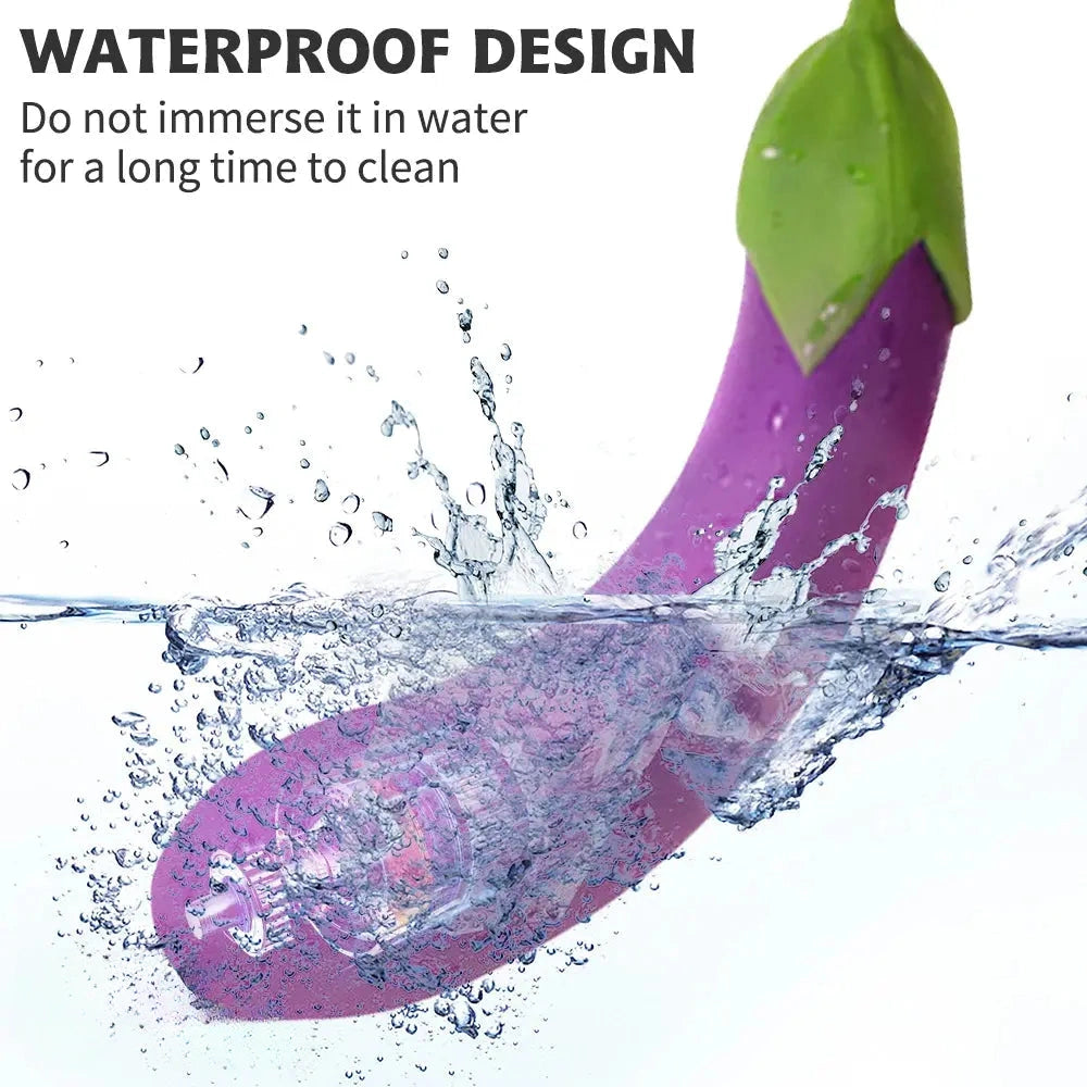 7.72in Eggplant G Spot Vibrator 7 Vibrating Modes Automatic Dildo