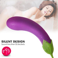 7.72in Eggplant G Spot Vibrator 7 Vibrating Modes Automatic Dildo