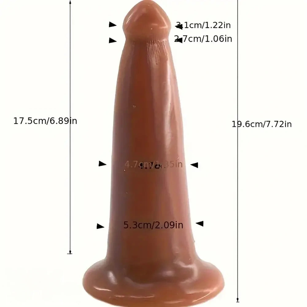 7.72in Mushroom Head Dildo Silicone Thick Simulation Anal Butt Plug