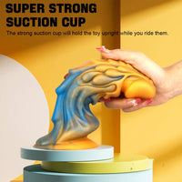 7.72in Ombre Dragon Dildo Silicone Fantasy Penis For Females