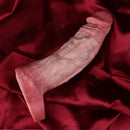 7.72in Real Blue Veins Hollow Dildo Cock Sleeve With Cock Ring For Cock