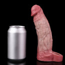 7.72in Real Blue Veins Hollow Dildo Cock Sleeve With Cock Ring For Cock