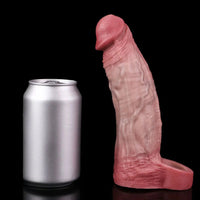 7.72in Real Blue Veins Hollow Dildo Cock Sleeve With Cock Ring For Cock
