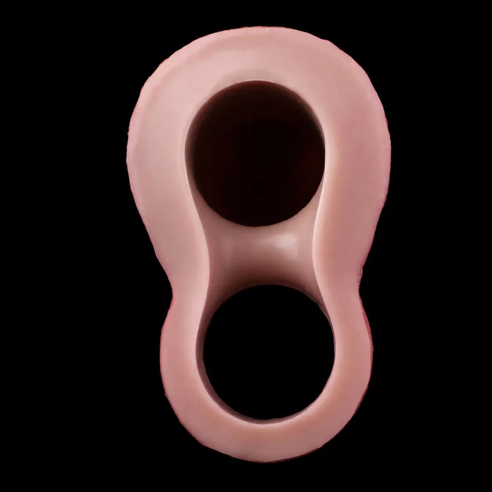 7.72in Real Blue Veins Hollow Dildo Cock Sleeve With Cock Ring For Cock