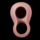 7.72in Real Blue Veins Hollow Dildo Cock Sleeve With Cock Ring For Cock