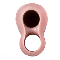 7.72in Real Blue Veins Hollow Dildo Cock Sleeve With Cock Ring For Cock