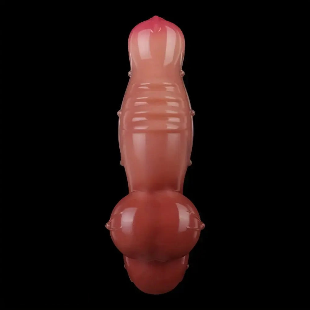 7.72in Realistic Dog Penis Anal Toy Liquid Silicone New Design Handle Dildo