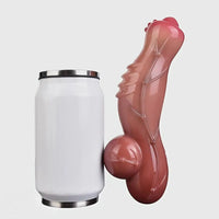 7.72in Realistic Dog Penis Anal Toy Liquid Silicone New Design Handle Dildo