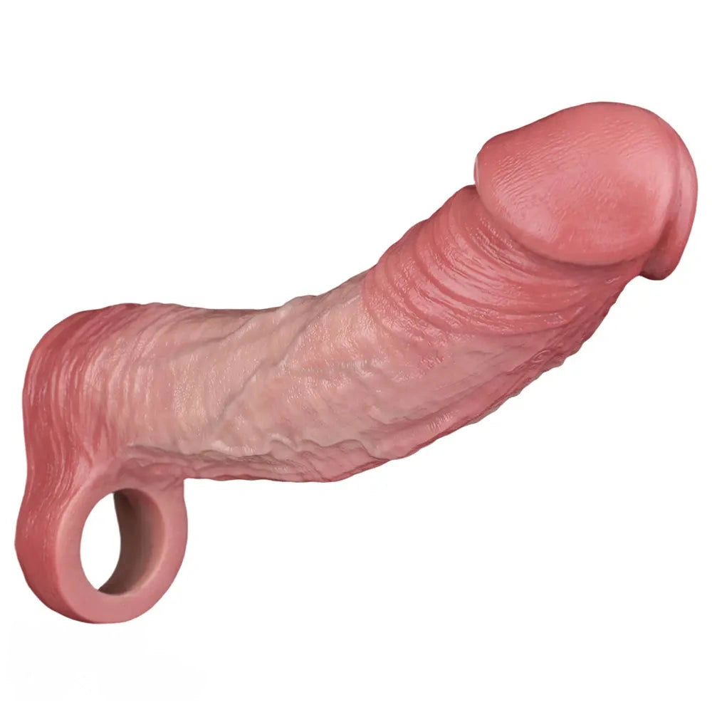 7.72in Realistic Penis Cock Dildo Sleeve Extender G-spot Vagina Stimulating