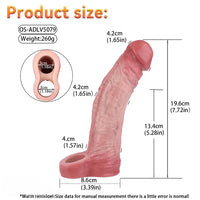 7.72in Realistic Penis Cock Dildo Sleeve Extender G-spot Vagina Stimulating